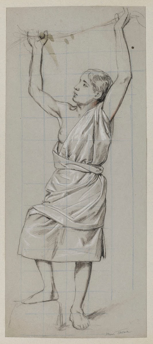 Figure of Young Woman with Raised Hands 1890
