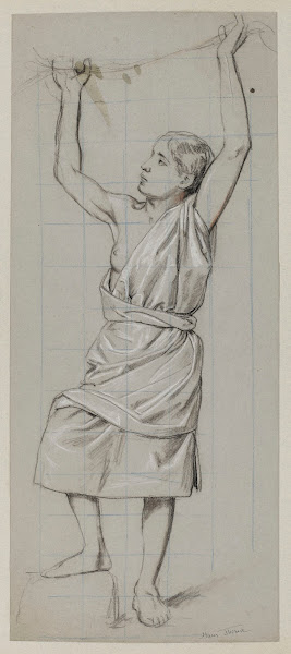 Figure of Young Woman with Raised Hands 1890