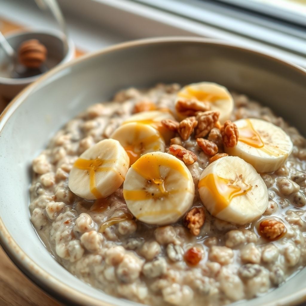 Creamy Banana Oatmeal Recipe for Easy Healthy Breakfast (5-Minute Stovetop!) finished