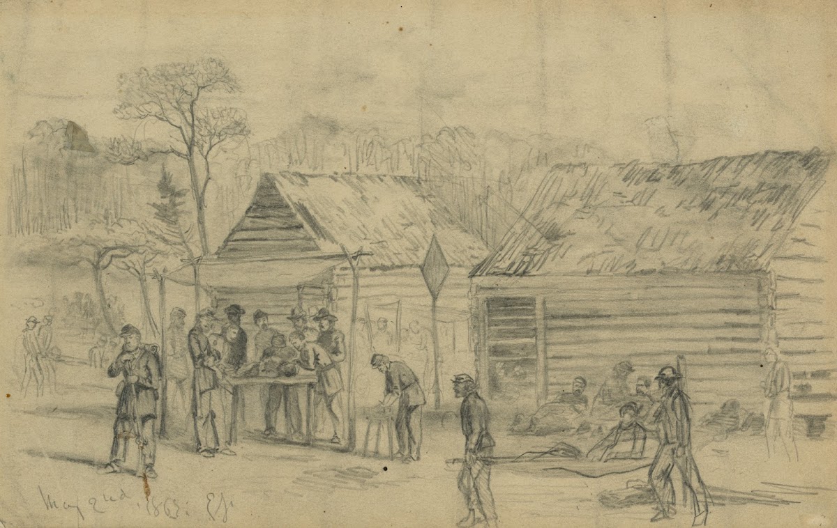 Field hospital second corps on the battlefield of Chancellorsville 1863