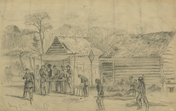Field hospital second corps on the battlefield of Chancellorsville 1863
