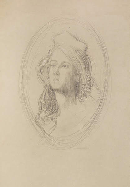 Sketch of a young womans face