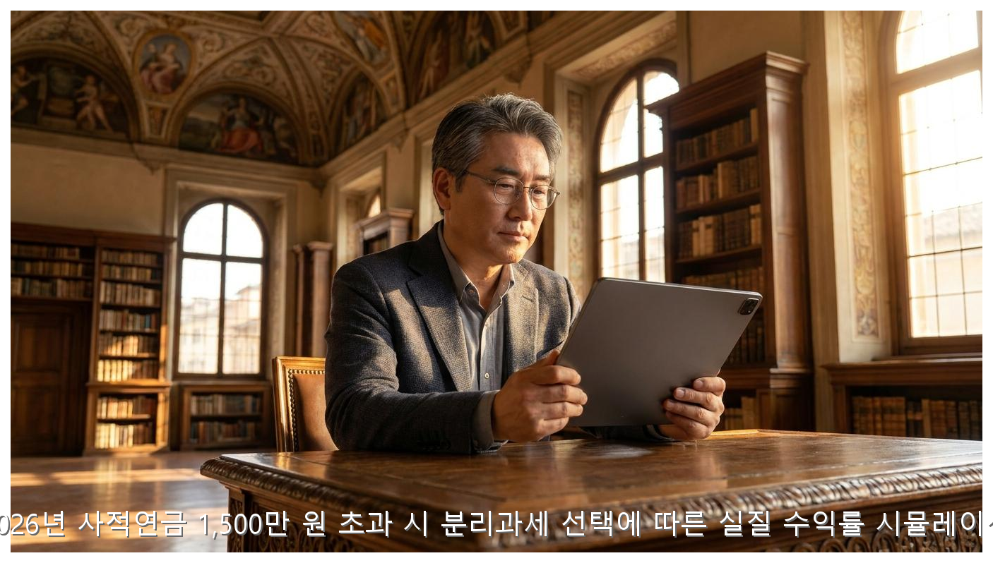 2026년 사적연금 1,500만 원 초과 시 분리과세 선택에 따른 실질 수익률 시뮬레이션 핵심 안내 및 분석 인포그래픽 (2)