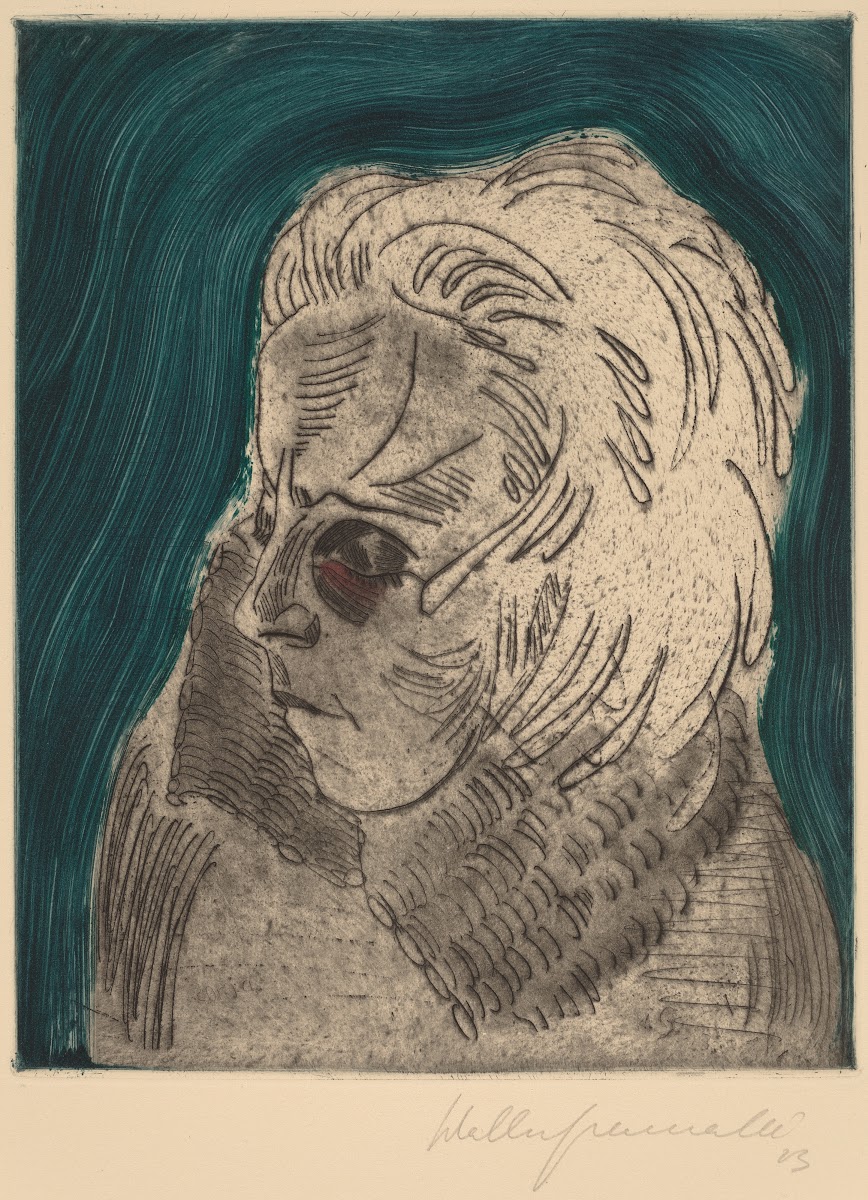 Tired Woman Sonia Gramatté Müder Mädchenkopf Sonia Gramatté 1923