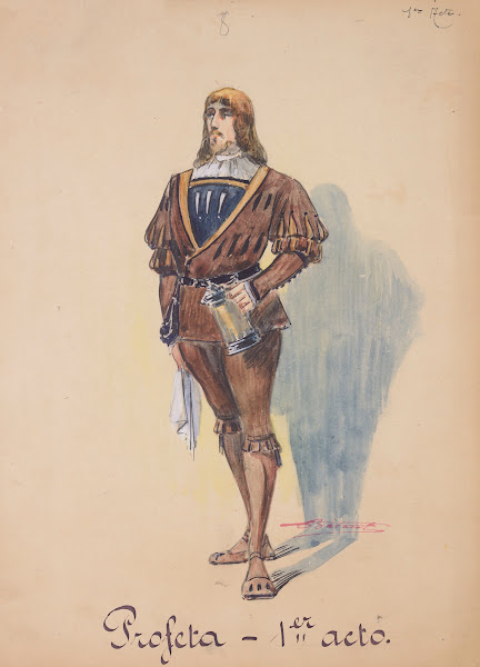 Le prophète  douze maquettes de costumes 1903