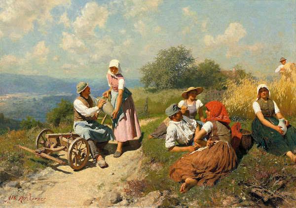 Prachtvolle Sommerlandschaft Im Alpenvorland 1888