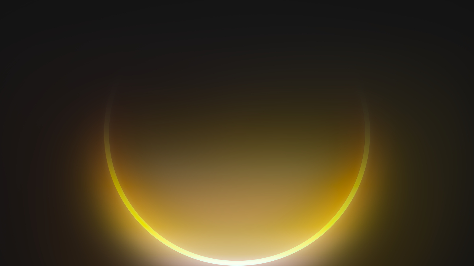 Glowing Golden Crescent Arc - Minimalist Digital Art 4K Wallpaper (3840x2160)