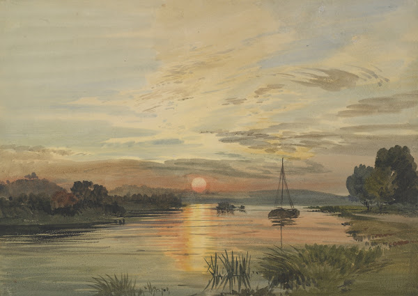 River scene 19th century