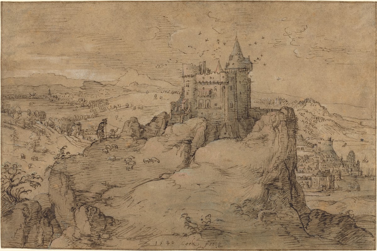 Landscape with Castle above a Harbor 1540