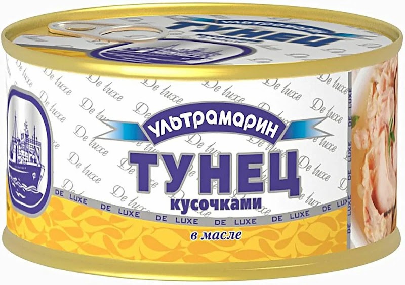 Тунец кусковой в масле Ультрамарин 185гр