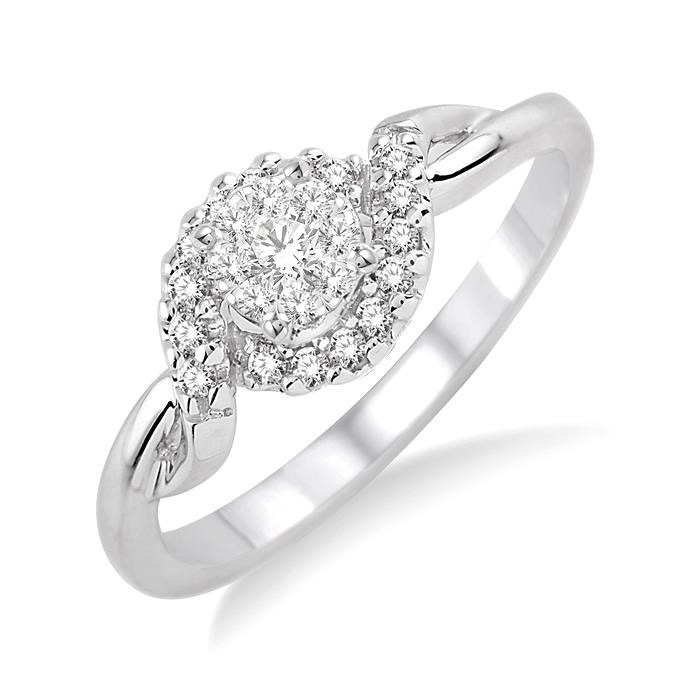 Round Shape Lovebright Diamond Engagement Ring 19997DHFVWG-LE