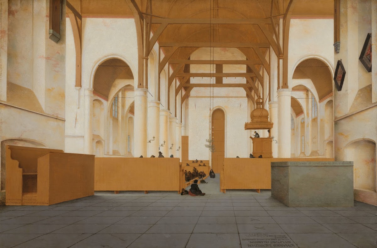 Interior of the Sint Odulphuskerk in Assendelft 1649