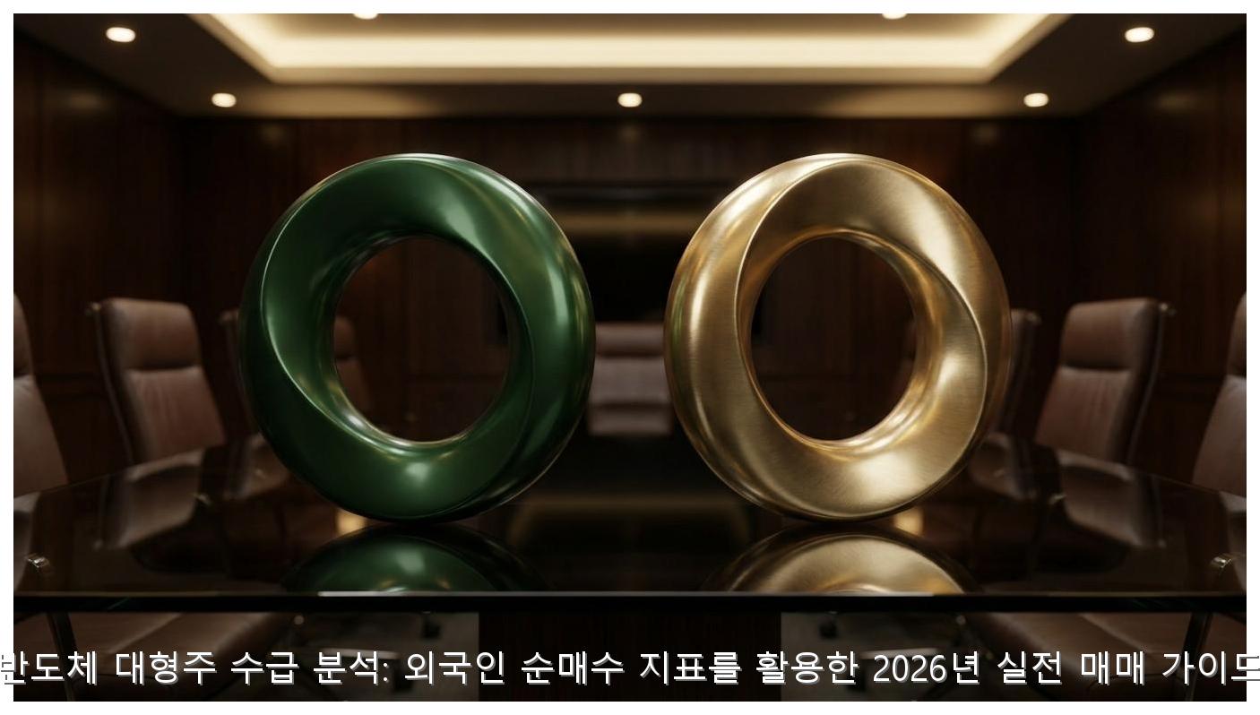 반도체 대형주 수급 분석: 외국인 순매수 지표를 활용한 2026년 실전 매매 가이드 핵심 안내 및 분석 인포그래픽 (6)