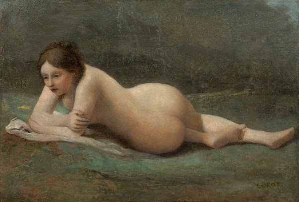 Jeune femme étendue sur lherbe circa 1850 1860