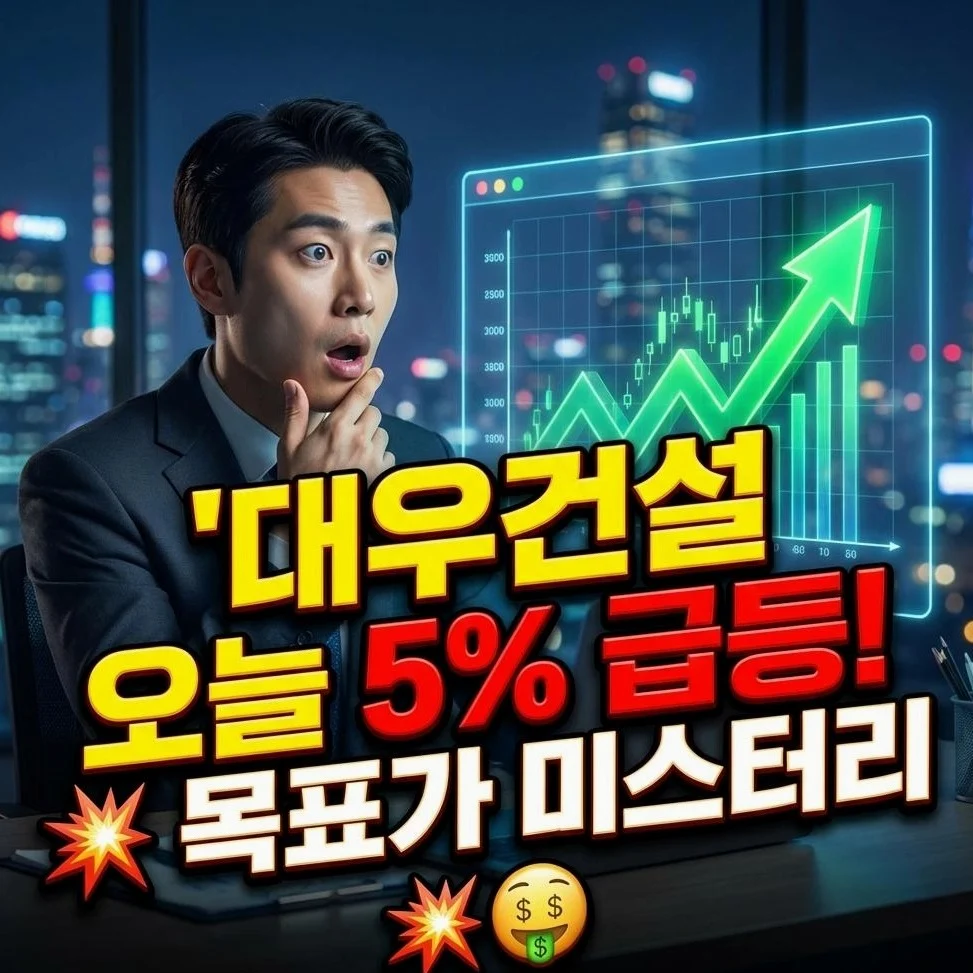 대우건설 (047040) 심층 분석: 5% 급등과 목표가 괴리, 투자 전략은?
