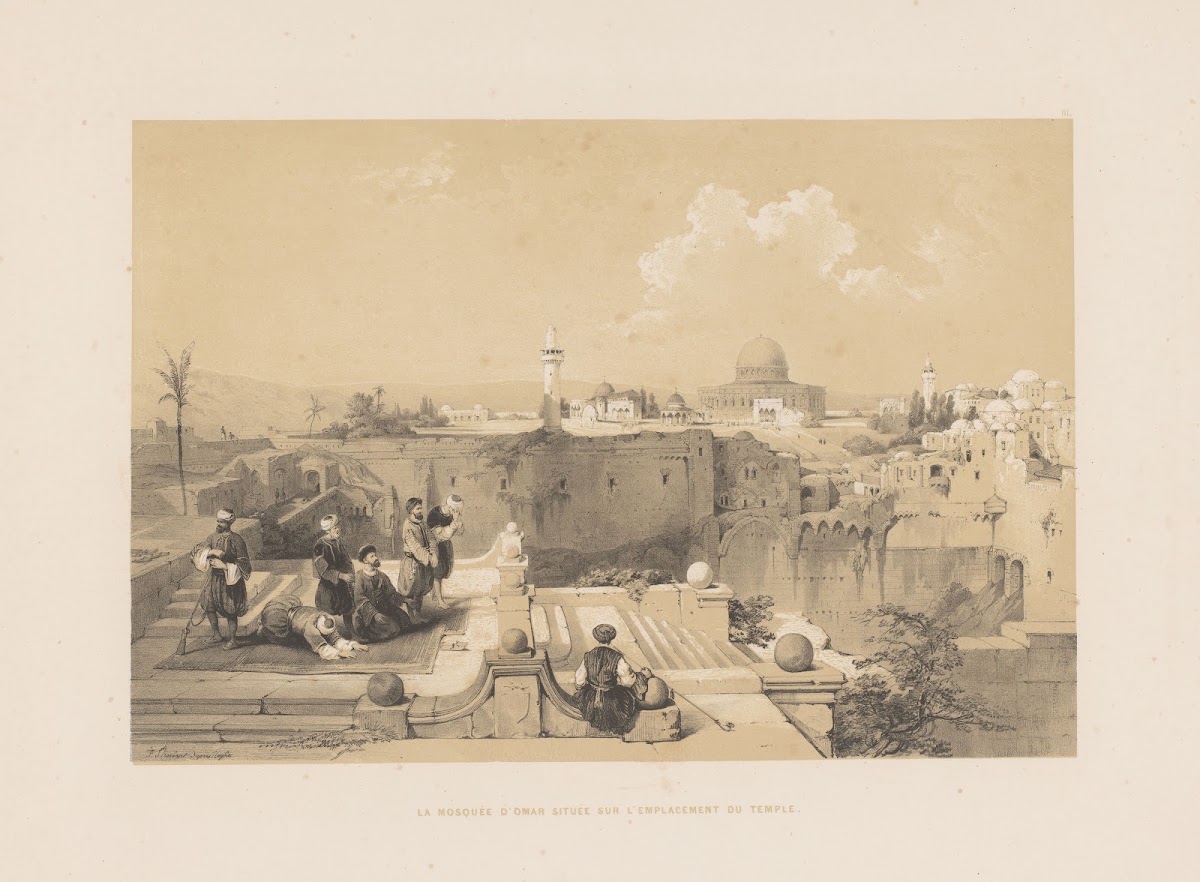 La mosquée dOmar située sur lemplacement du templ 1852
