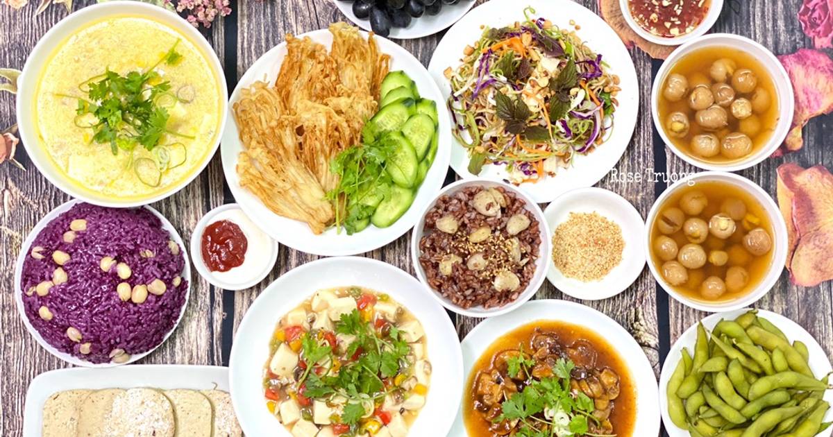 Mâm Cơm Chay Rằm Tháng Bảy
