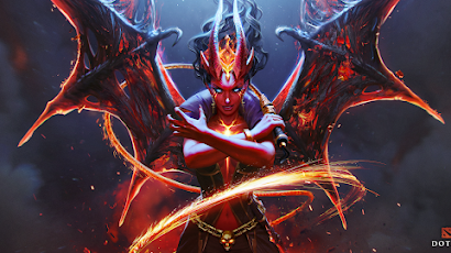Queen Of Pain, Dota 2, Fantasy Girl, Pc Gaming, Fantasy Art 4K Wallpaper Background