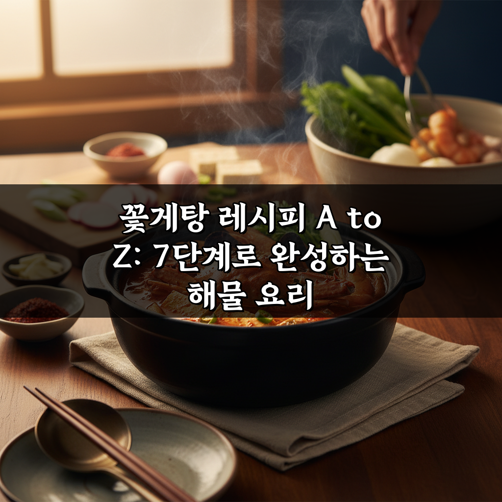 꽃게탕 레시피 A to Z: 7단계로 완성하는 해물 요리