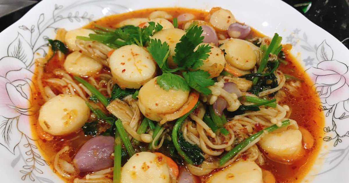 Còi sò điệp xào cay