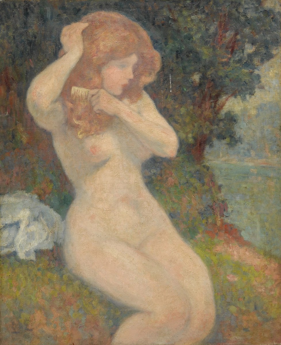 Nudans un paysage circa 1899