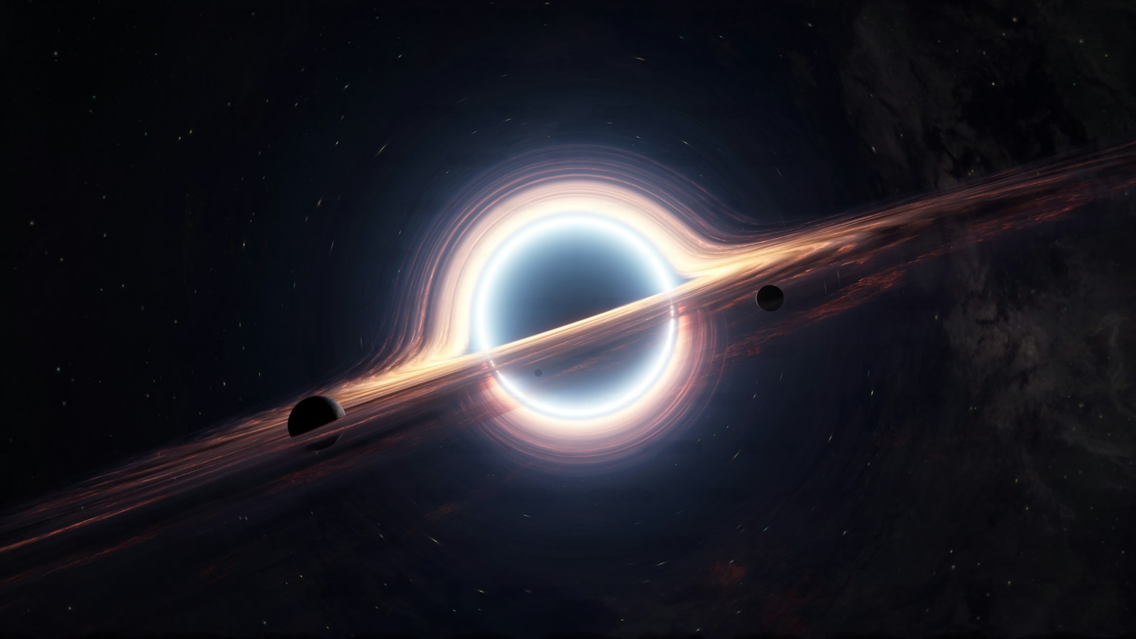 Supermassive Black Hole in Space - Digital Sci-Fi Art 4K Wallpaper (3840x2160)