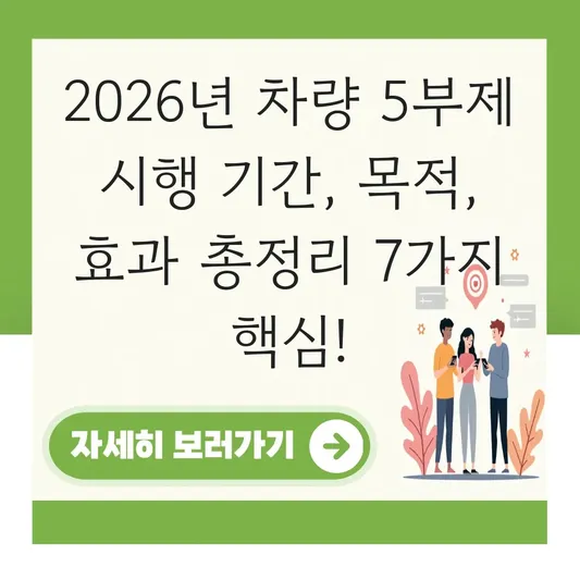 차량 5부제 시행 기간 목적 효과