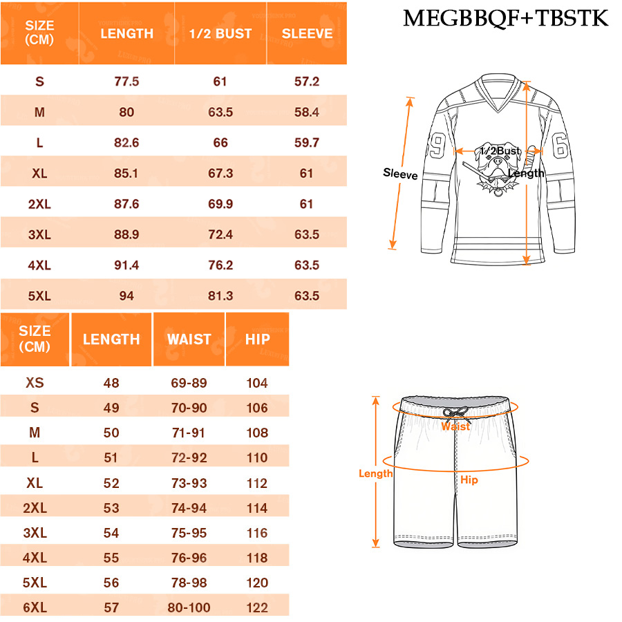 AOP MEG Version Ice Hockey Jersey + Full‑Print Beach Shorts, Birdseye Fabric