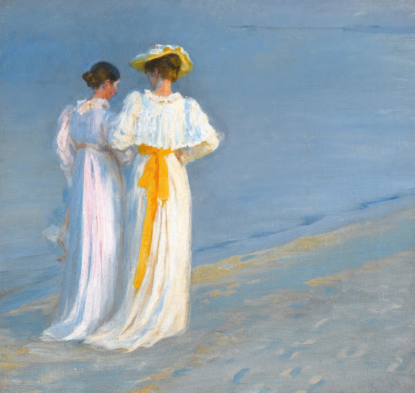 Anna Ancher And Marie Krøyer On The Beach At Skagen