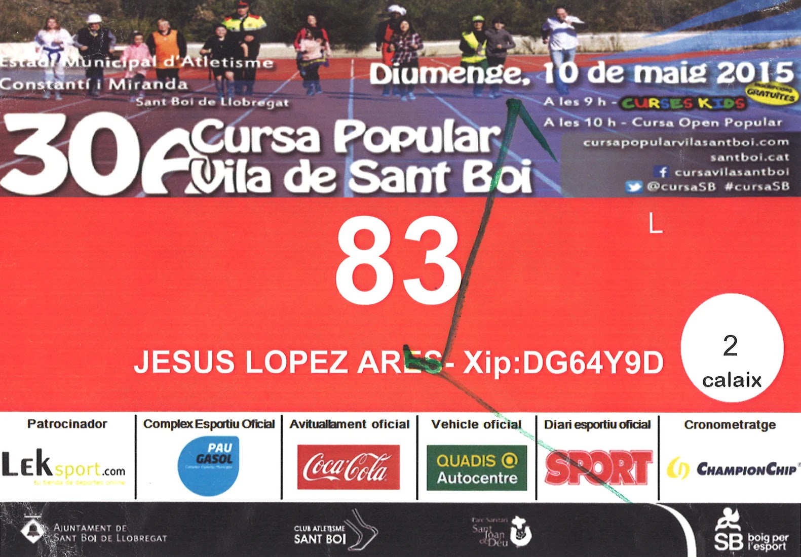 Dorsal de Cursa Sant Boi