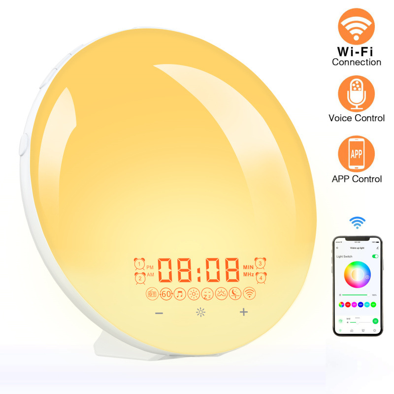 Smart WiFi Daylight Alarm Clock Lamp with App Control