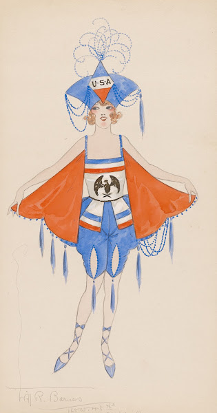 Costume for girls in red white and blue 1922