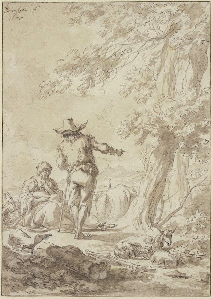 Hirtenfamilie unter einem Baume ruhend 1655