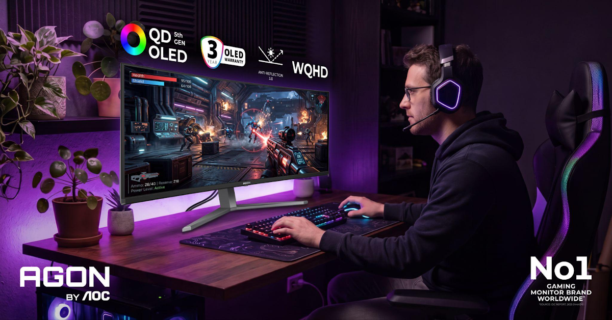 AGON by AOC na Gamescom 2026: Conheça os novos monitores QD-OLED que chegam em setembro