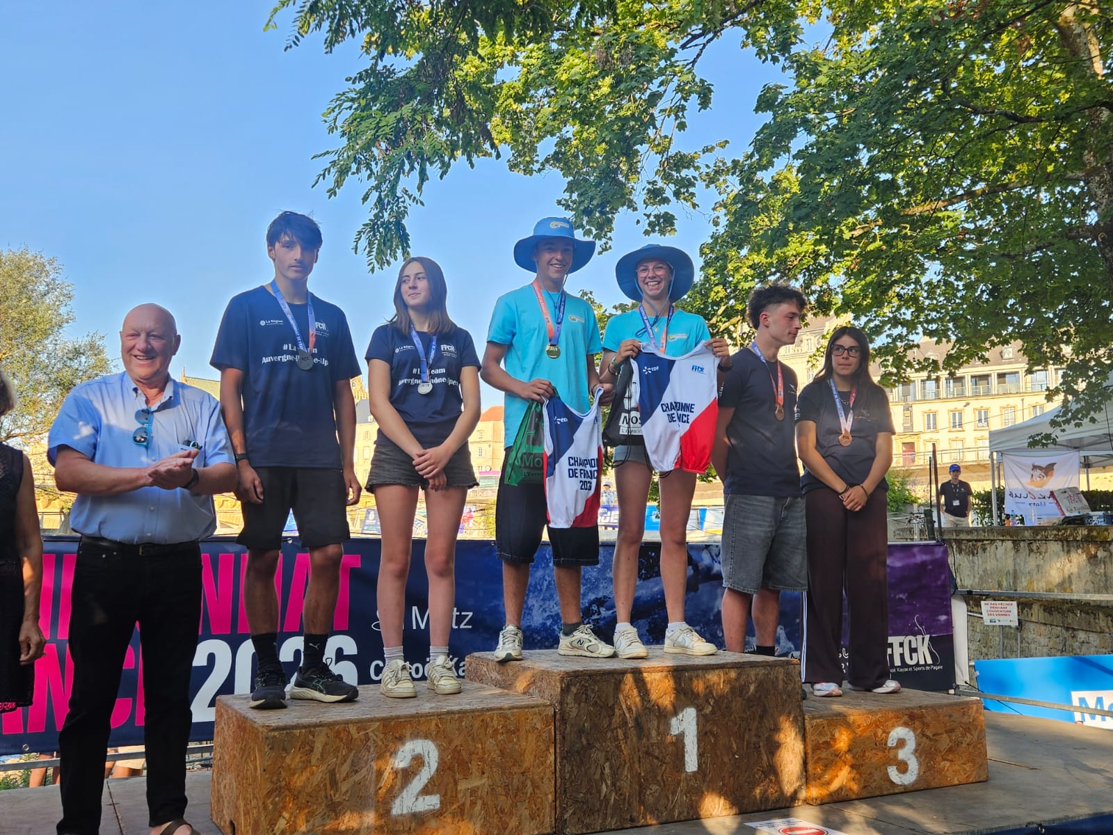 Podium C2 Mixte Jules Lecoeur et Callie Leroy