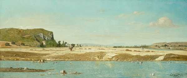 The Banks of the River Durance at Saint Paul 1864