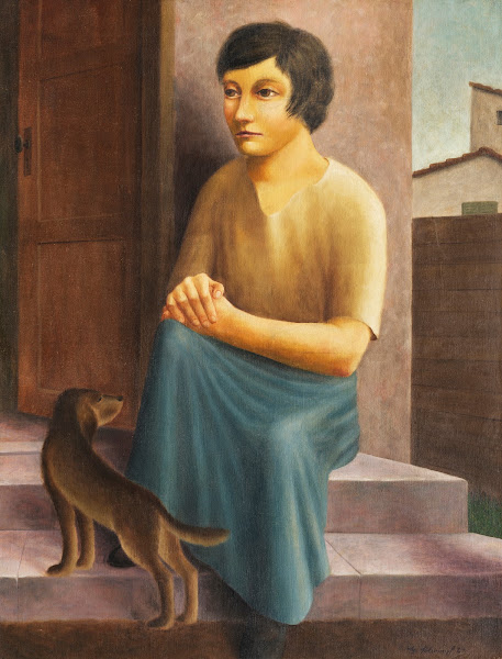 Mädchen mit Hund 1924