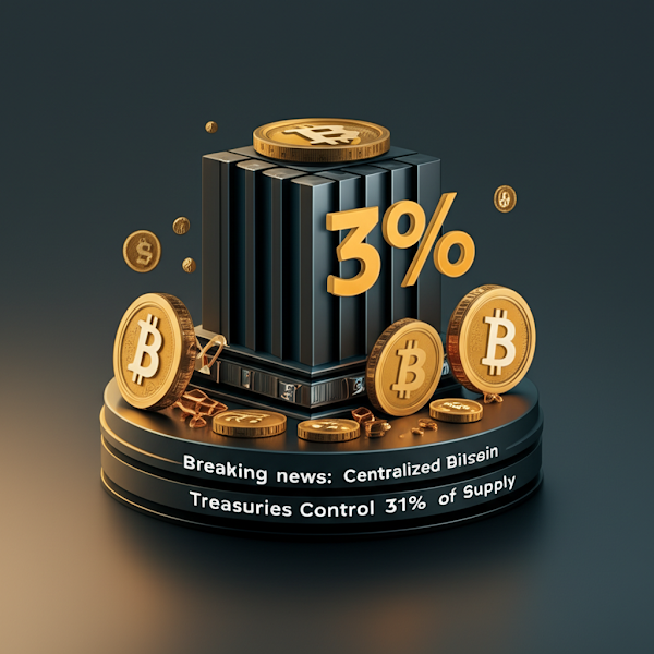 Breaking news: Centralized Bitcoin Treasuries Control 31% of Supply