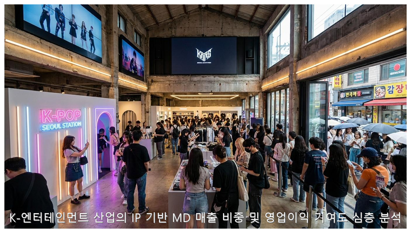 K-엔터테인먼트 산업의 IP 기반 MD 매출 비중 및 영업이익 기여도 심층 분석 핵심 안내 및 분석 인포그래픽 (7)