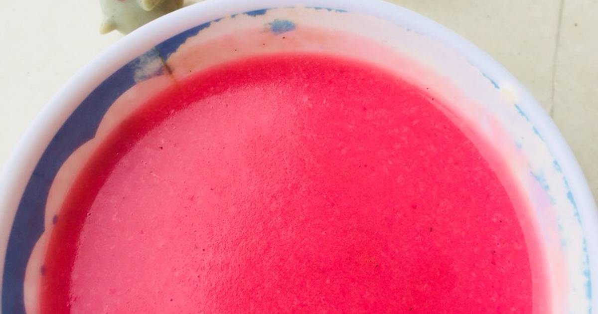 Bột + củ dền (bé ăn dặm)