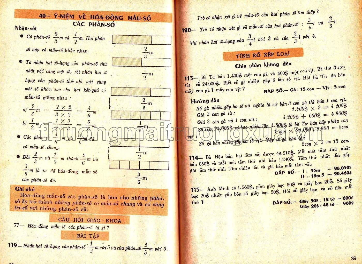 Toán pháp lớp 4 (1974) - Trang 45