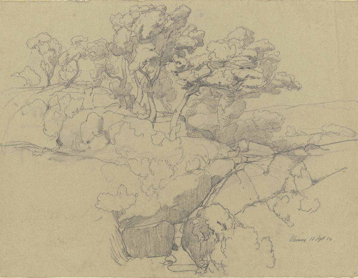 Oaks near Olevano 1854