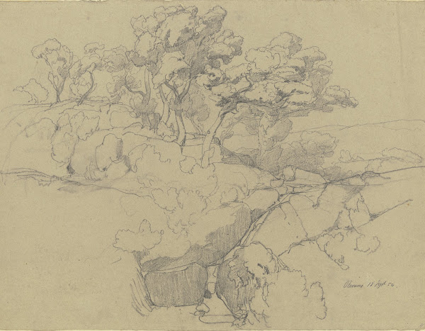 Oaks near Olevano 1854