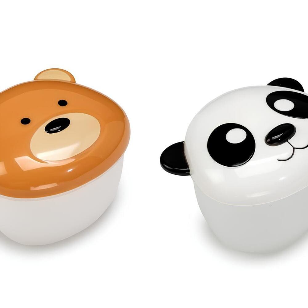 Set de recipientes para papilla/snacks Melii™ de 232 mL de oso y panda