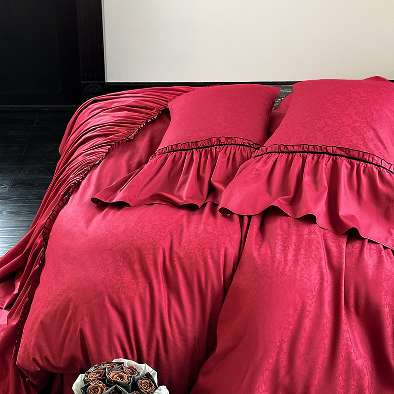 Luxury Wedding Bedding, 4-piece, Long Staple Cotton
