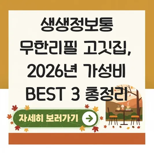 생생정보통 무한리필 고깃집 대표 이미지