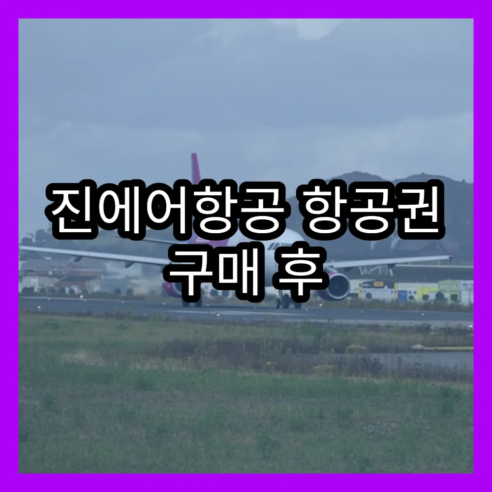 진에어항공 항공권 구매 후 변경과 취소 정책 안내