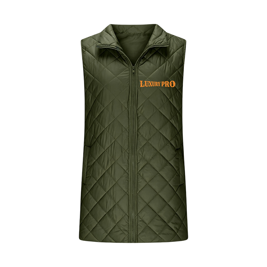 2D Women's Long Rhombus Quilted Down Vest