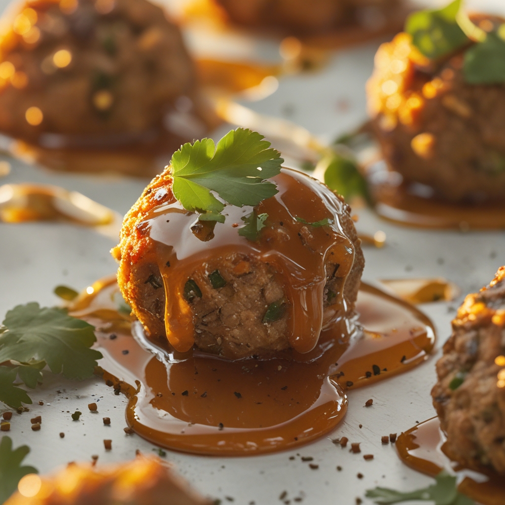 Final Berbere-Spiced Turkey & Lentil Protein Bites with Spiced Honey Tahini