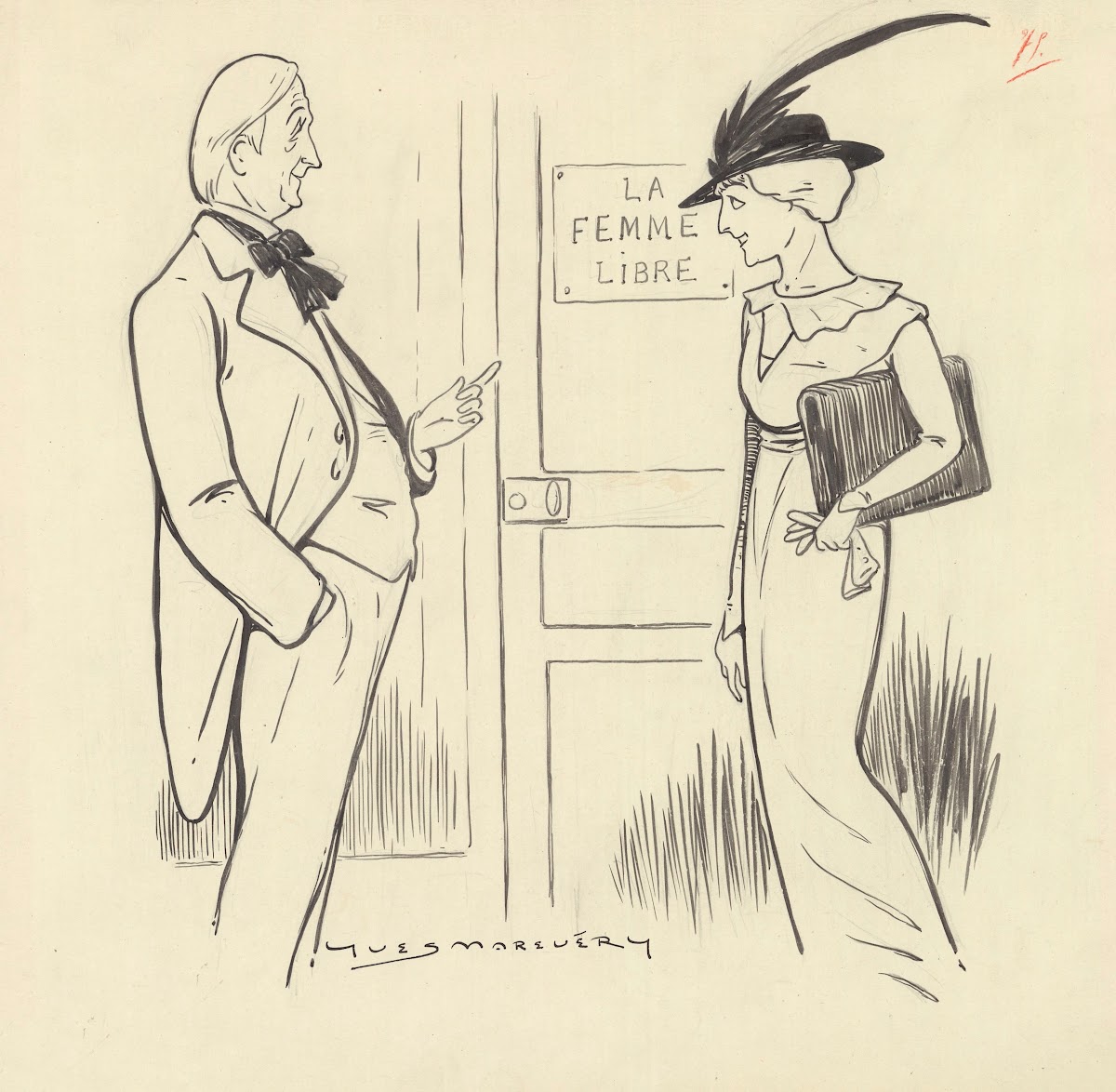 Gabriel Signoret et Jeanne Provost dans La femme seule dEugène Brieux 1912